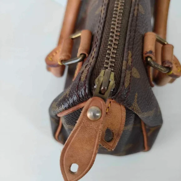 Louis Vuitton Monogram Mini Speedy Hand Bag Purse Old - Picture 8 of 16